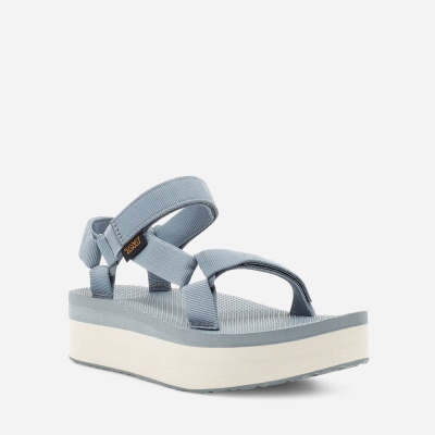 Teva Flatform Universal Women's Light Blue Sandals CA27345 Canada Clearance